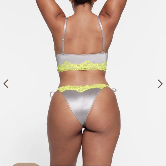 LACE SWIM CAMI TOP + TIE BIKINI BOTTOM - Picture 7 of 13